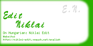 edit niklai business card